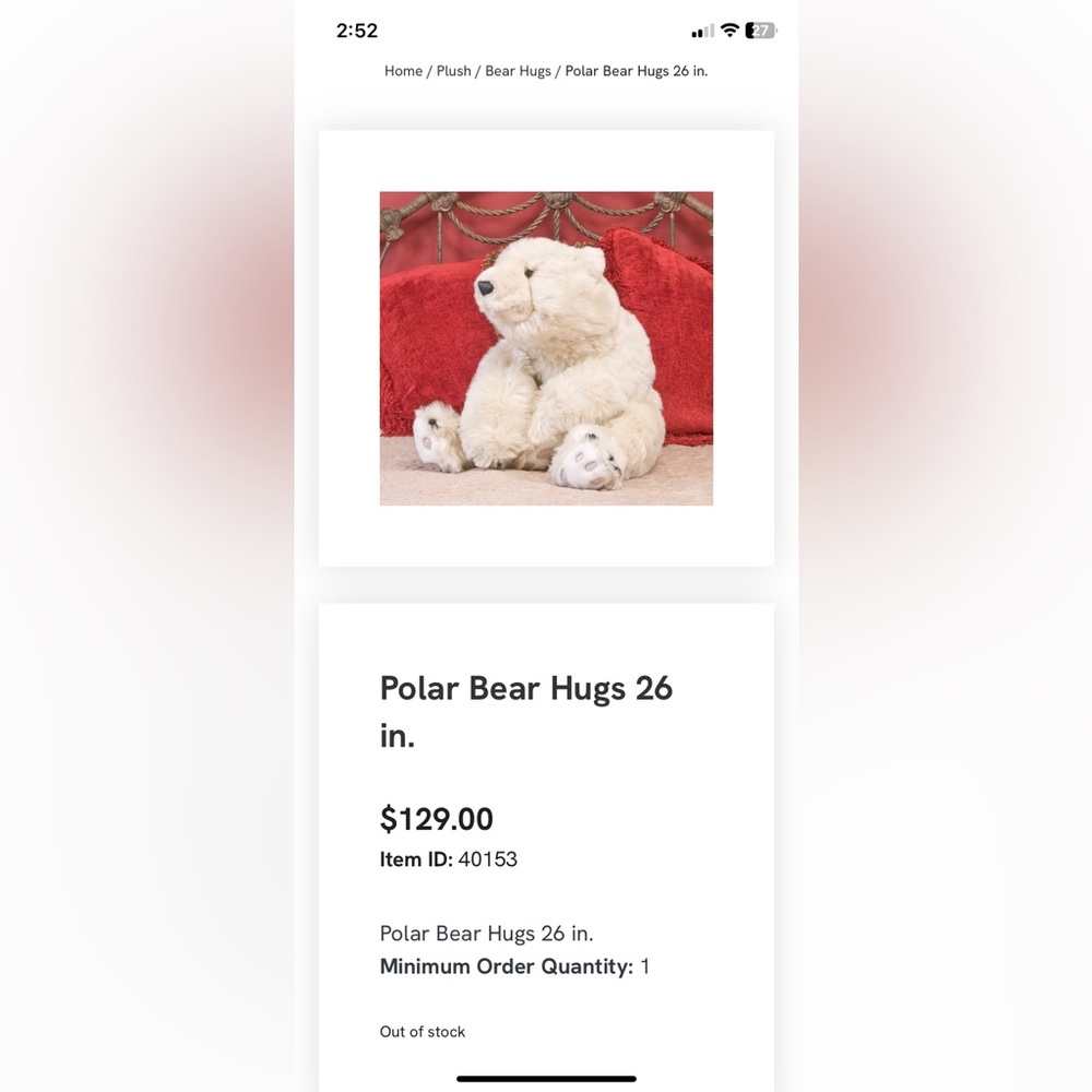 Ditz Designs 26” Polar Bear Hugs - Picture 6 of 6